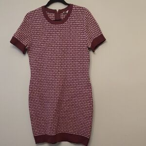 Michael Kors Purple Patterned Mini Dress